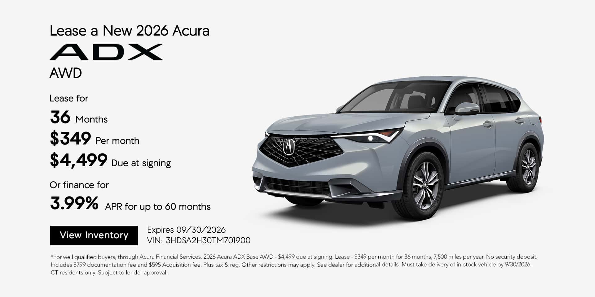 2026 Acura ADX AWD banner