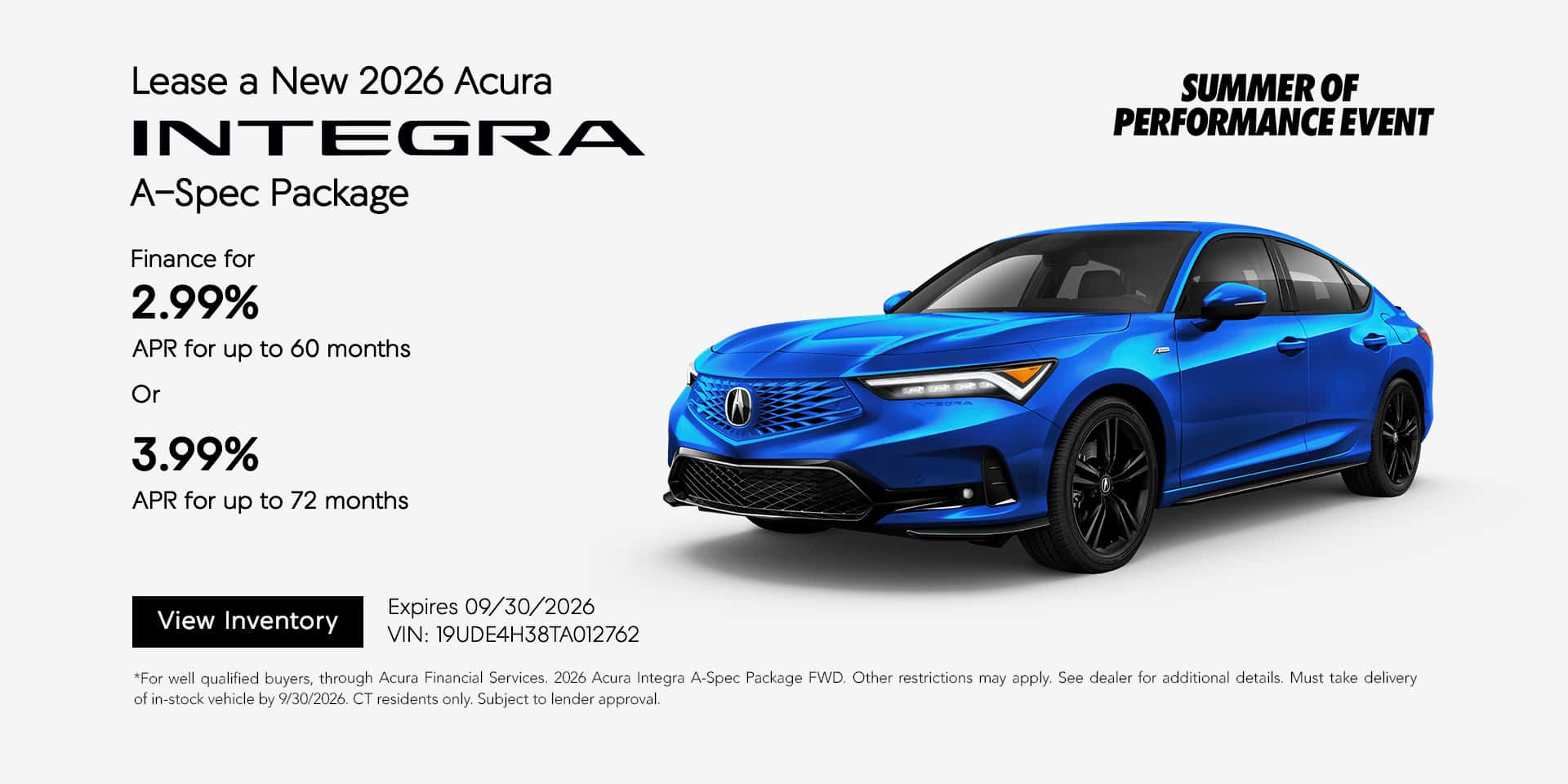 2026 Acura Integra banner
