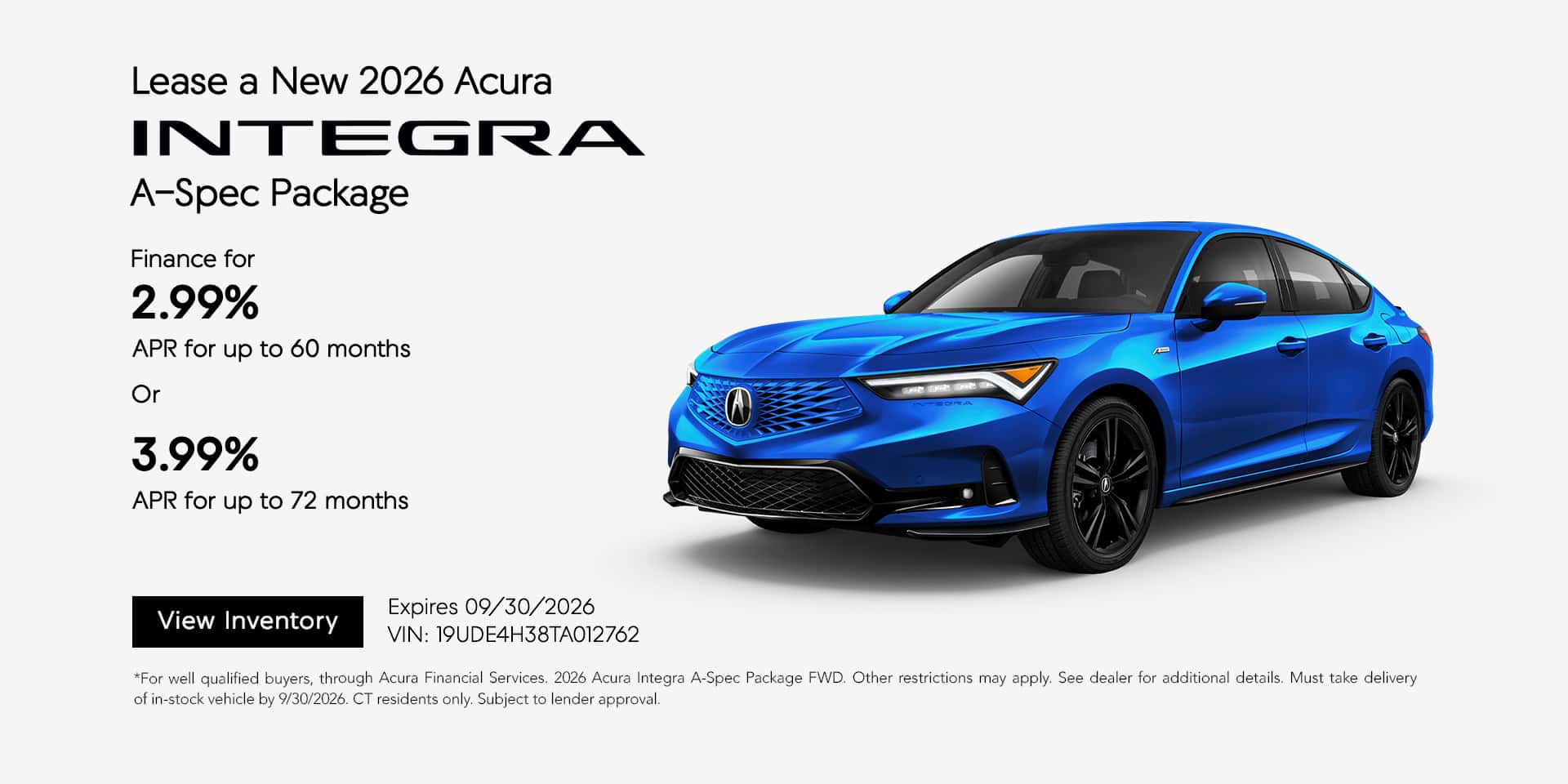 2026 Acura Integra banner