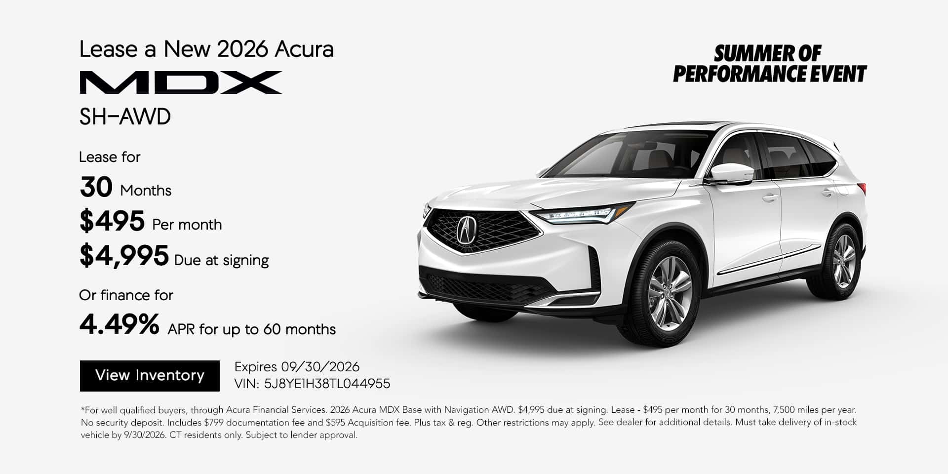 2026 Acura MDX SH-AWD banner