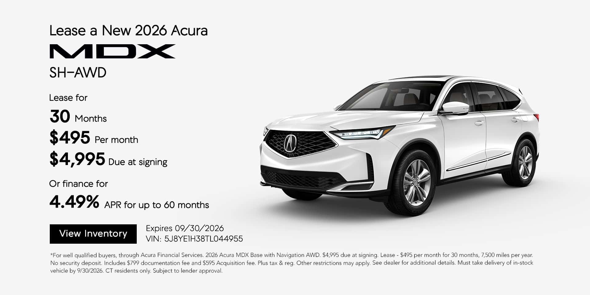 2026 Acura MDX banner