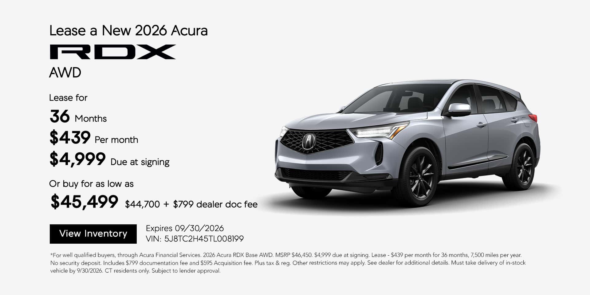 2026 Acura RDX AWD banner