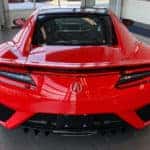Back of red Acura NSX