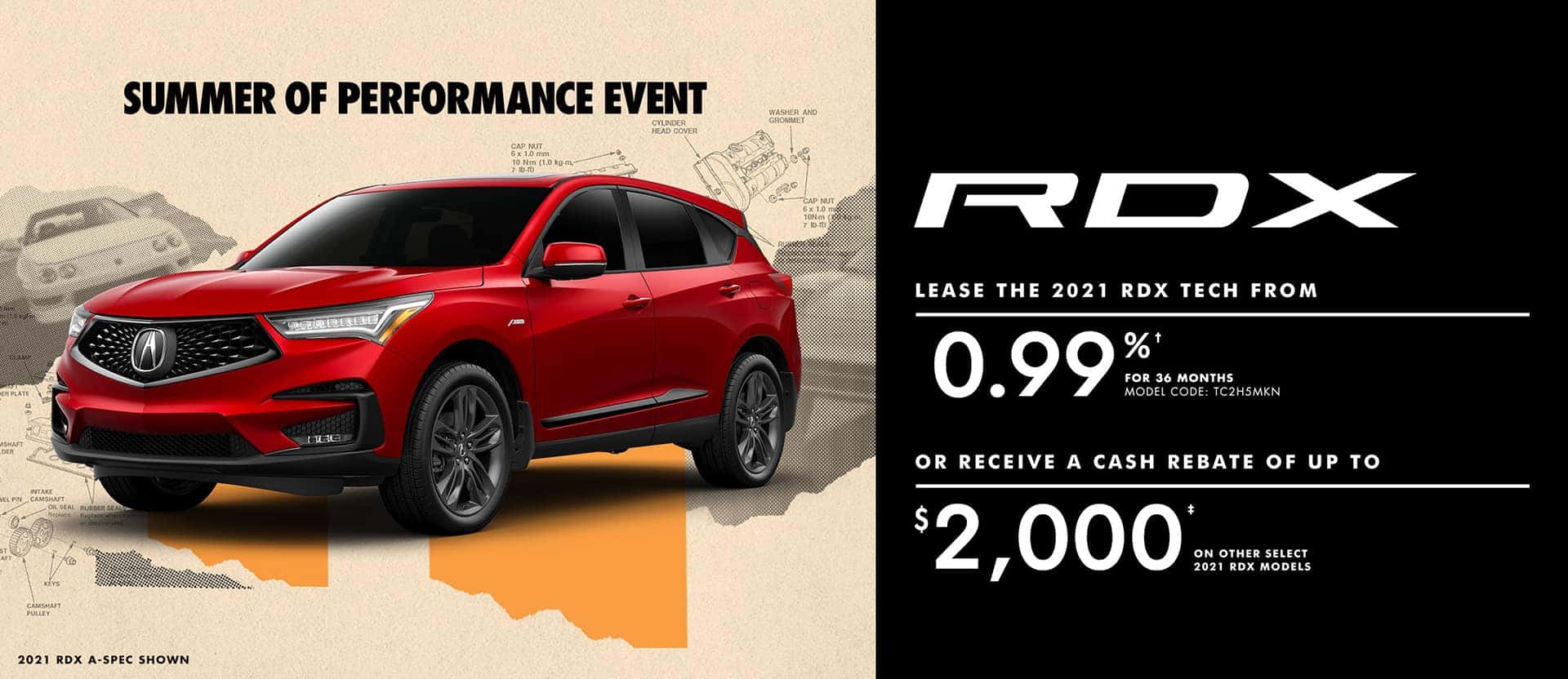 Acura RDX July promo desktop banner