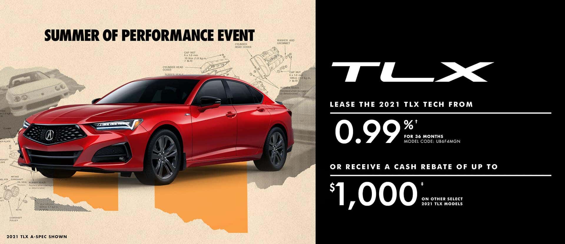 Acura TLX July offer desktop banner