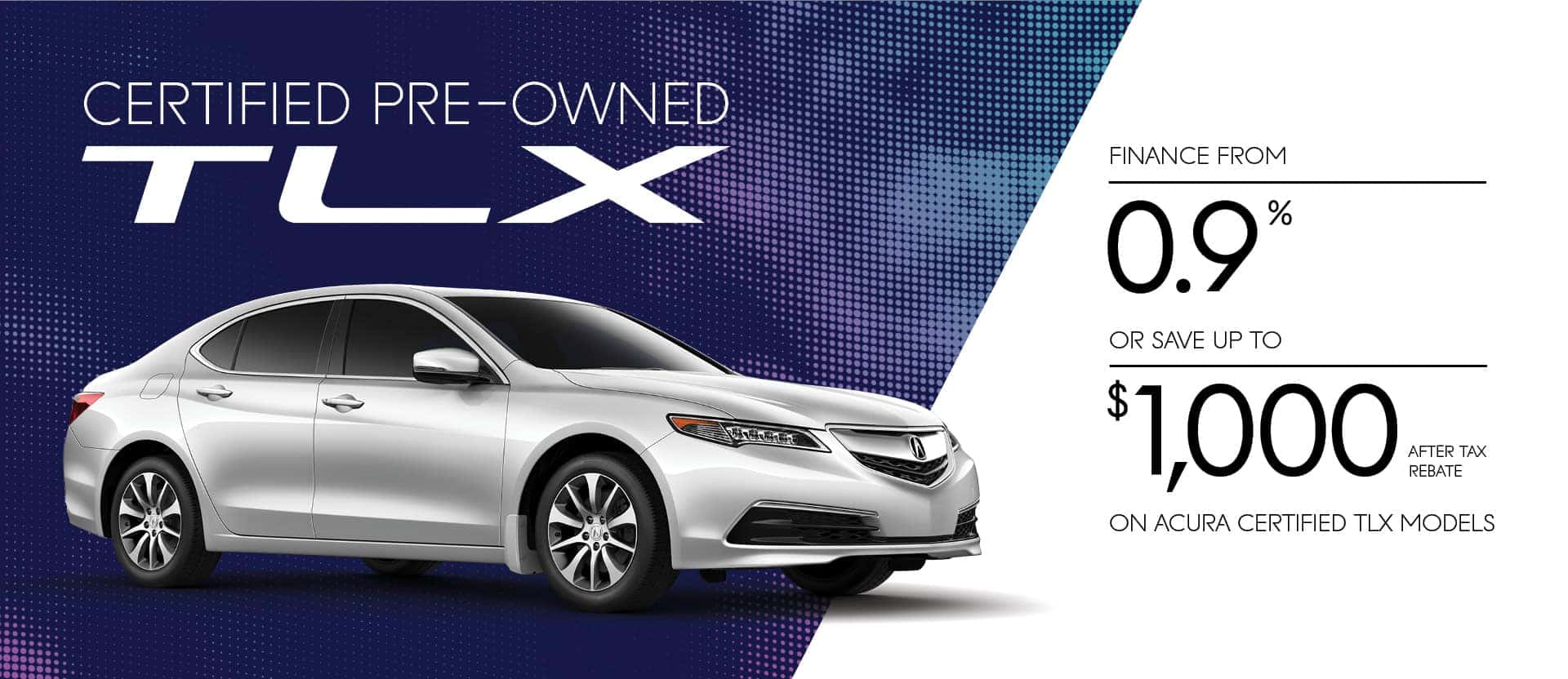 Certified Pre-owned TLX Promo Banner