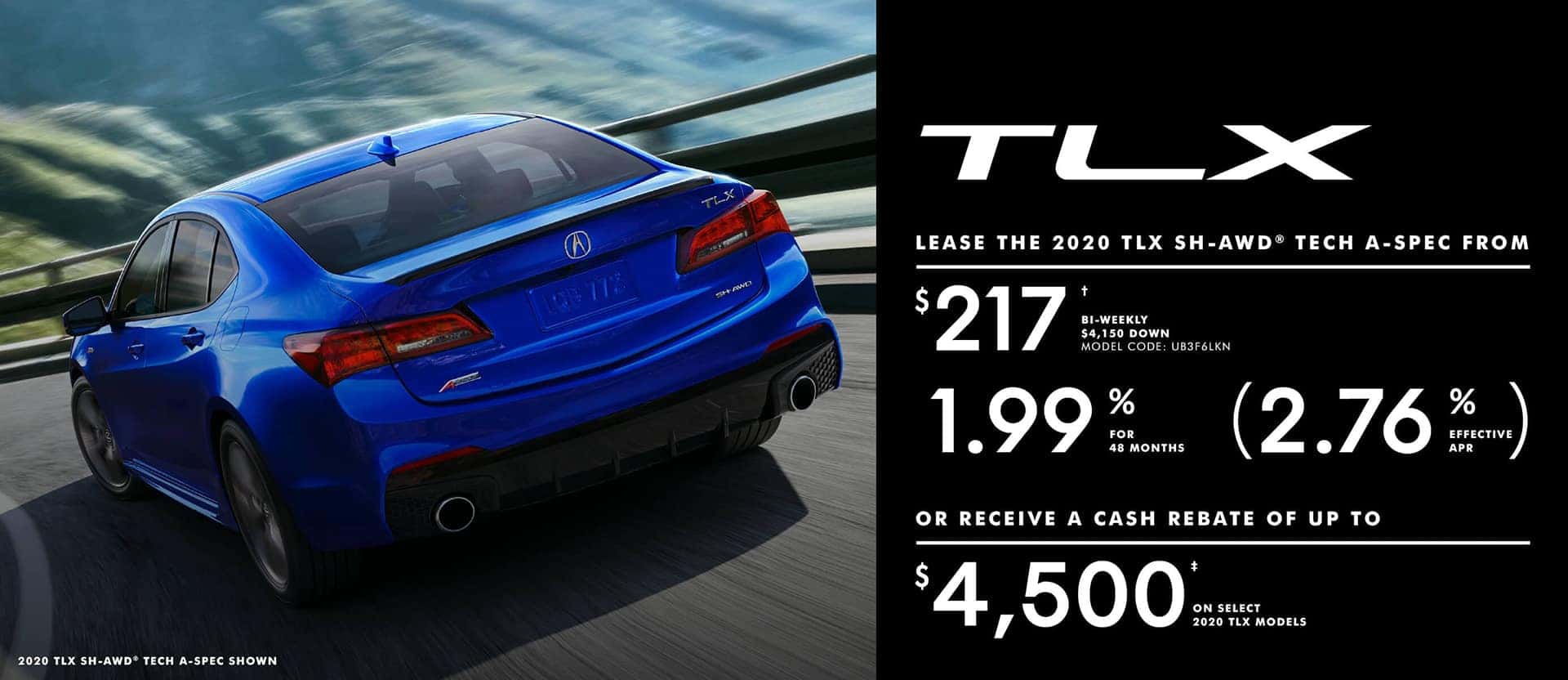 2020 TLX offer desktop banner