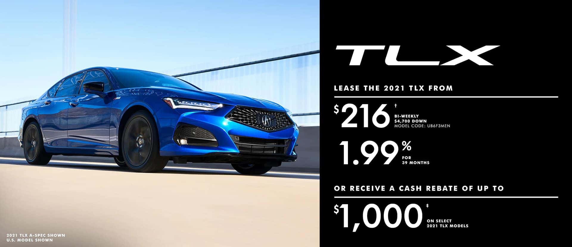 TLX March Offer desktop banner