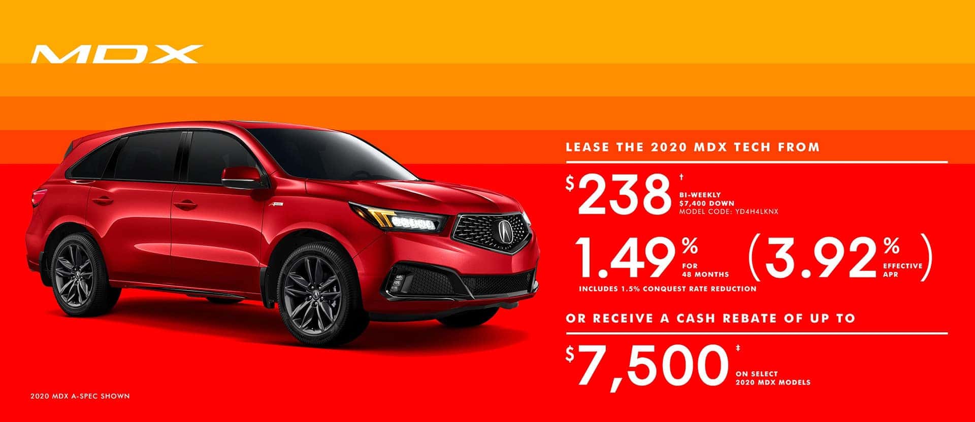 MDX offer desktop banner