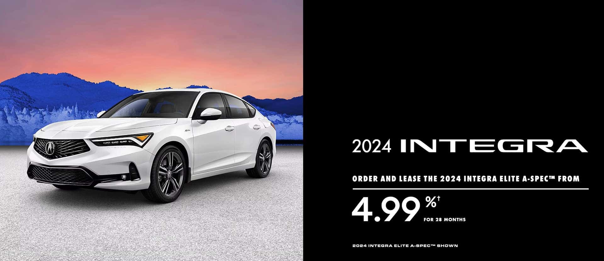 Integra offer banner. Rates from 4.99%