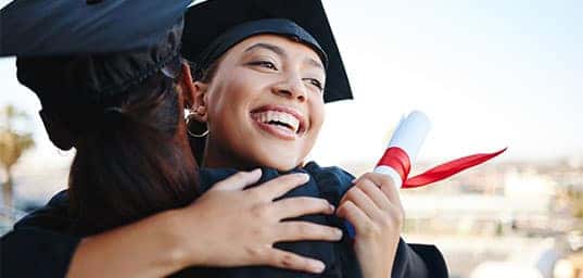Scholarship recipient smiling