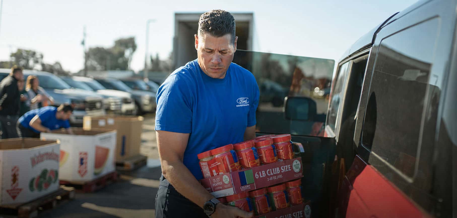 Load Up for Common Good food drive supporting 360 Communities