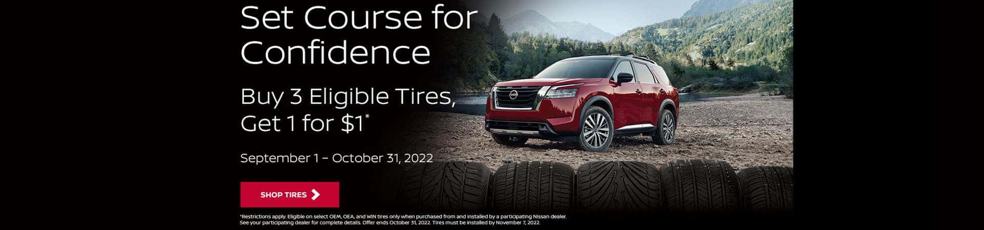 Nissan Tire Sale Buy 3 Get 1 for $1