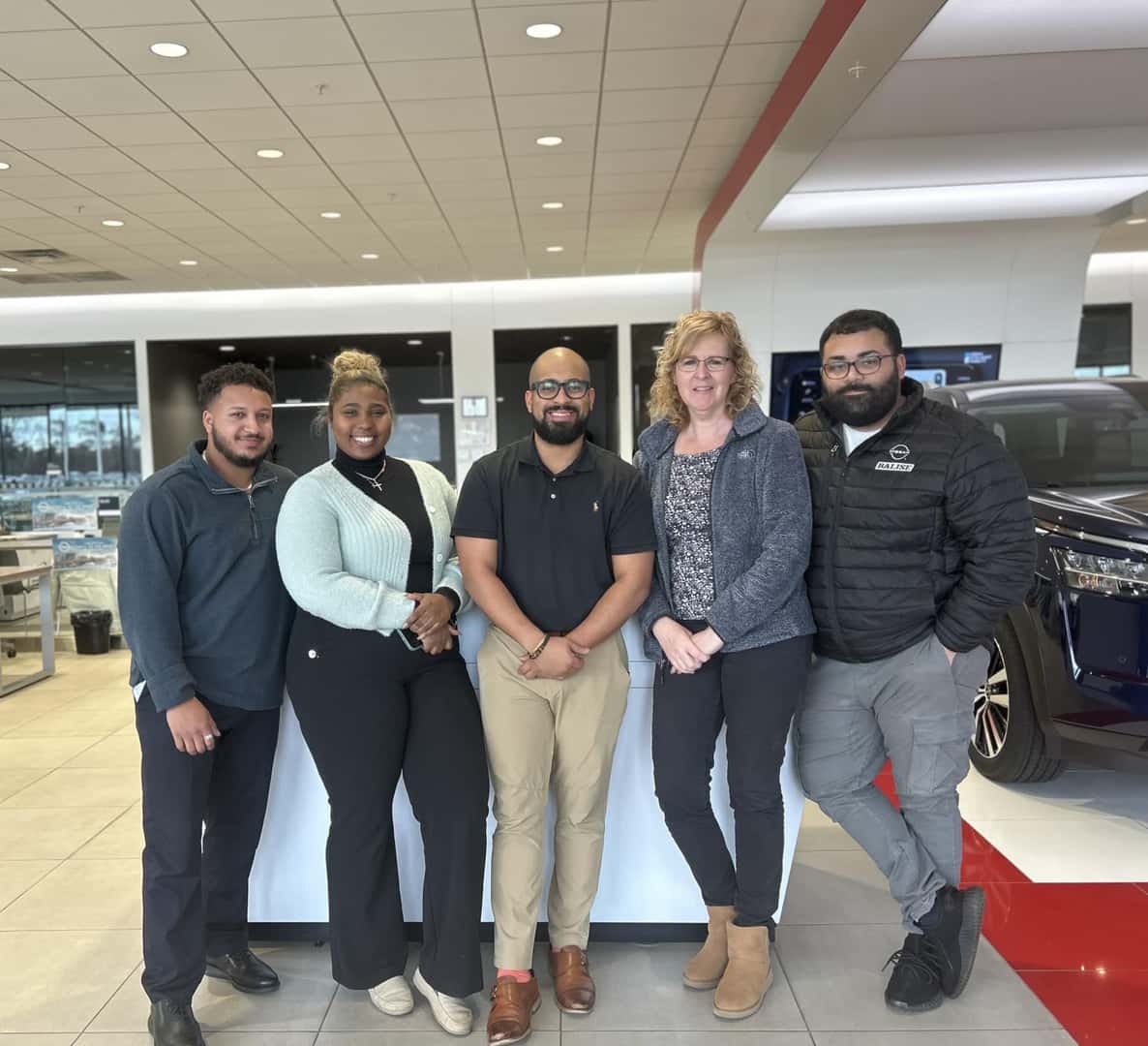 sales team at Balise Nissan West Springfield