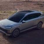 2026 Hyundai Ioniq 9 driving off road on a muddy area