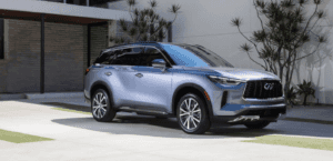 New 2022 INFINITI QX60 parked in the driveway
