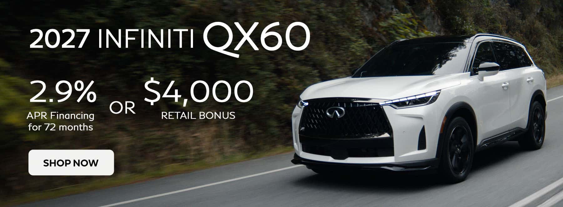 2027 INFINITI QX60 special apr offer