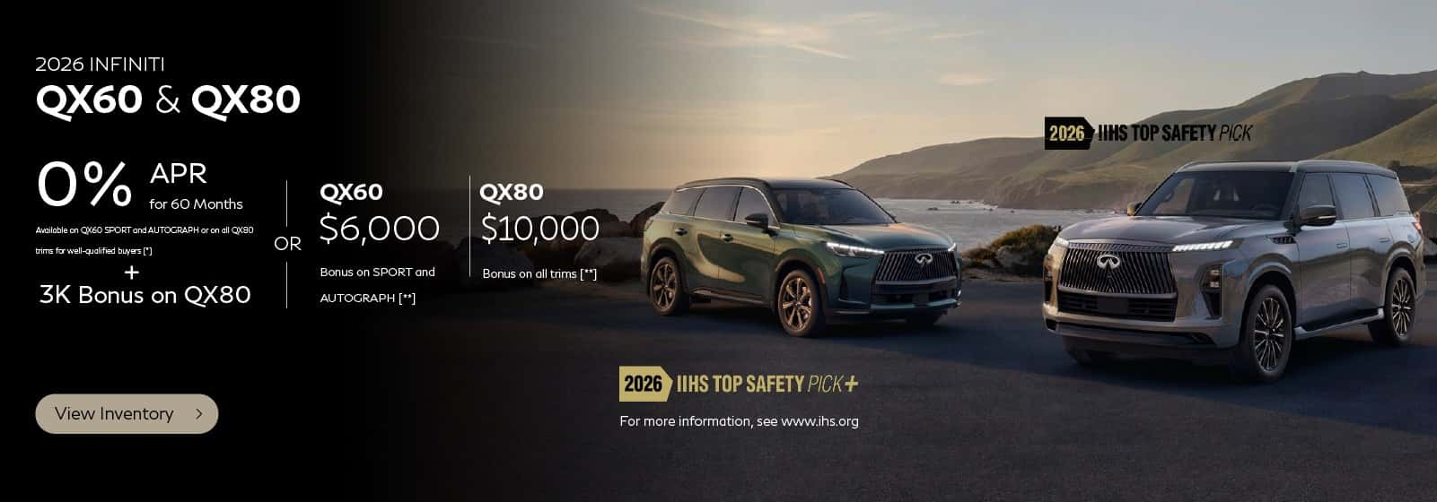 SD 2026 QX60 and QX80 July