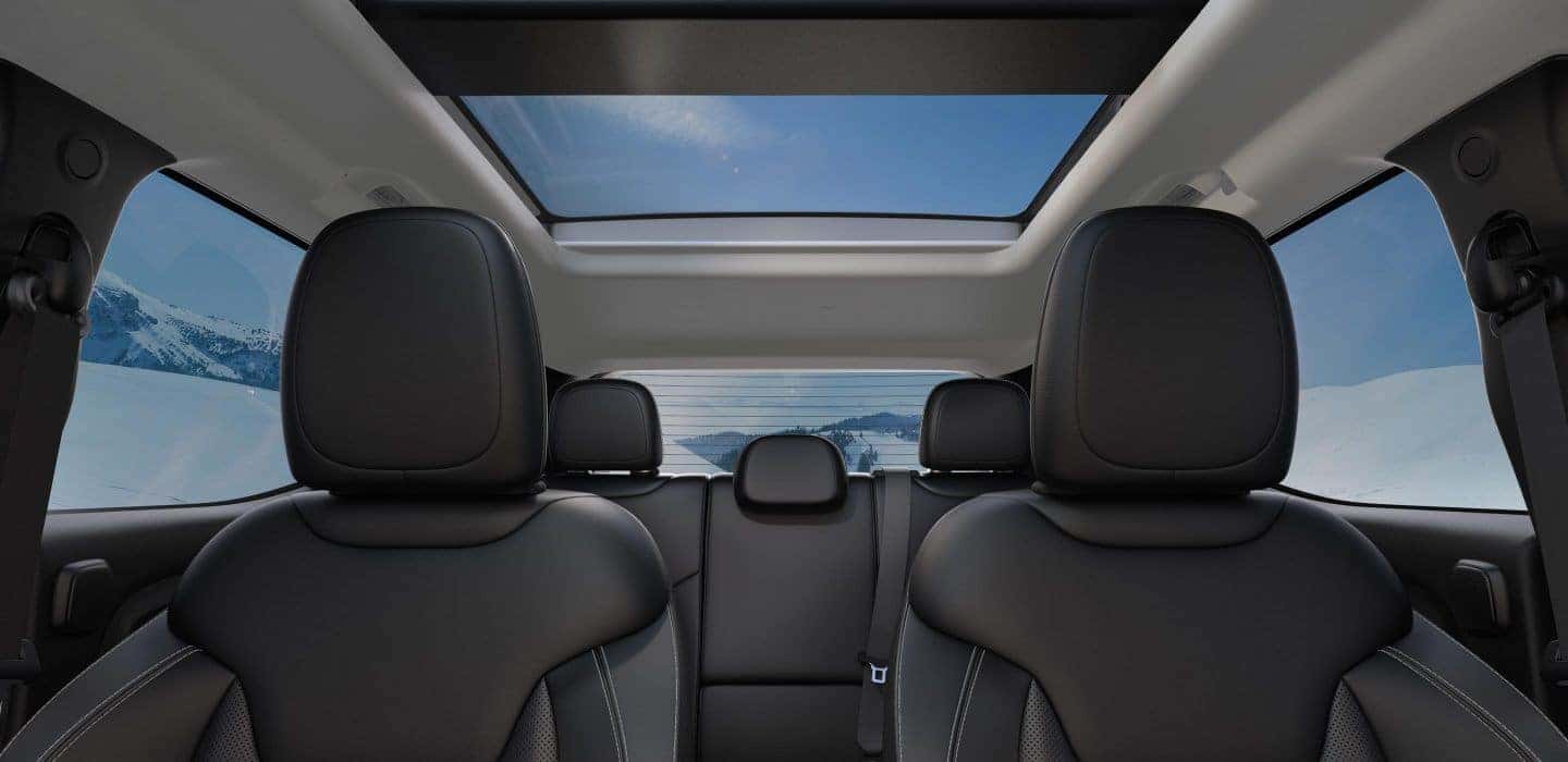 jeep renegade interior on icy mountainous landscape