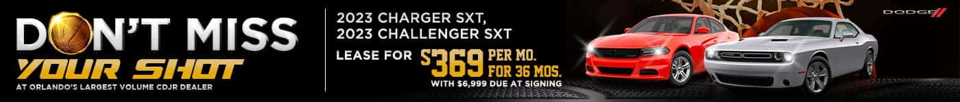 DONT MISS YOUR SHOT | 2023 DODGE CHARGER 2023 DODGE CHALLENGER LEASE FOR $369 PER MONTH FOR 36 MONTHS WITH $6,999 DUE AT SIGNING