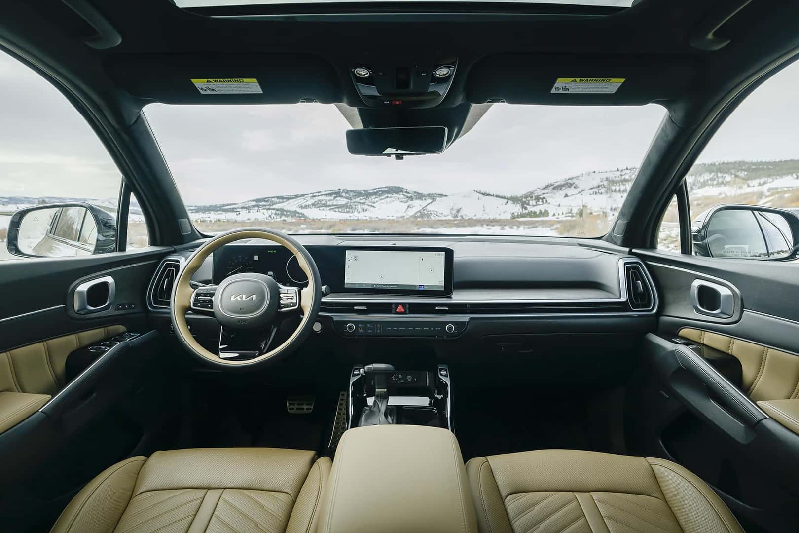 Interior shot of a Kia Sorrento