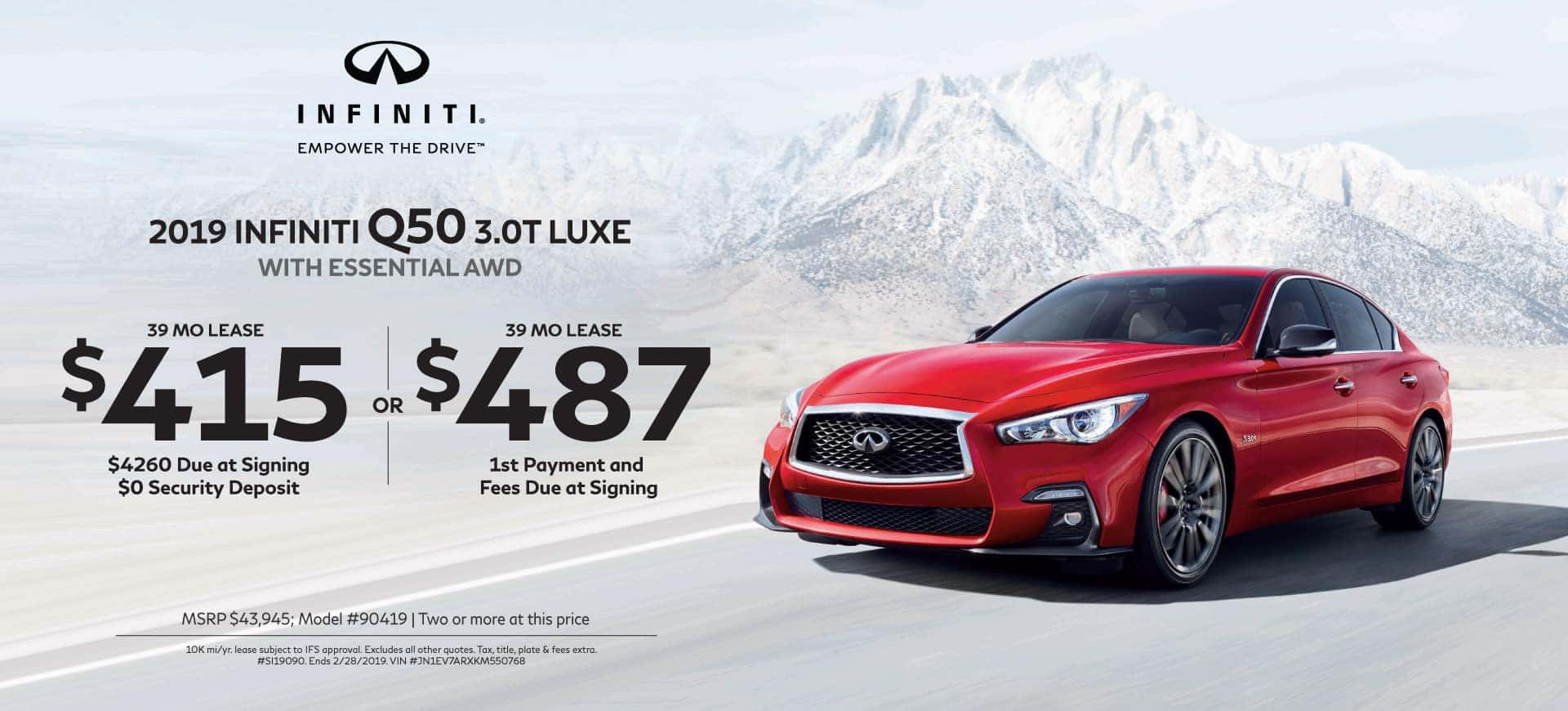 2018 INFINITI specials Q50 3.0T LUXE AWD