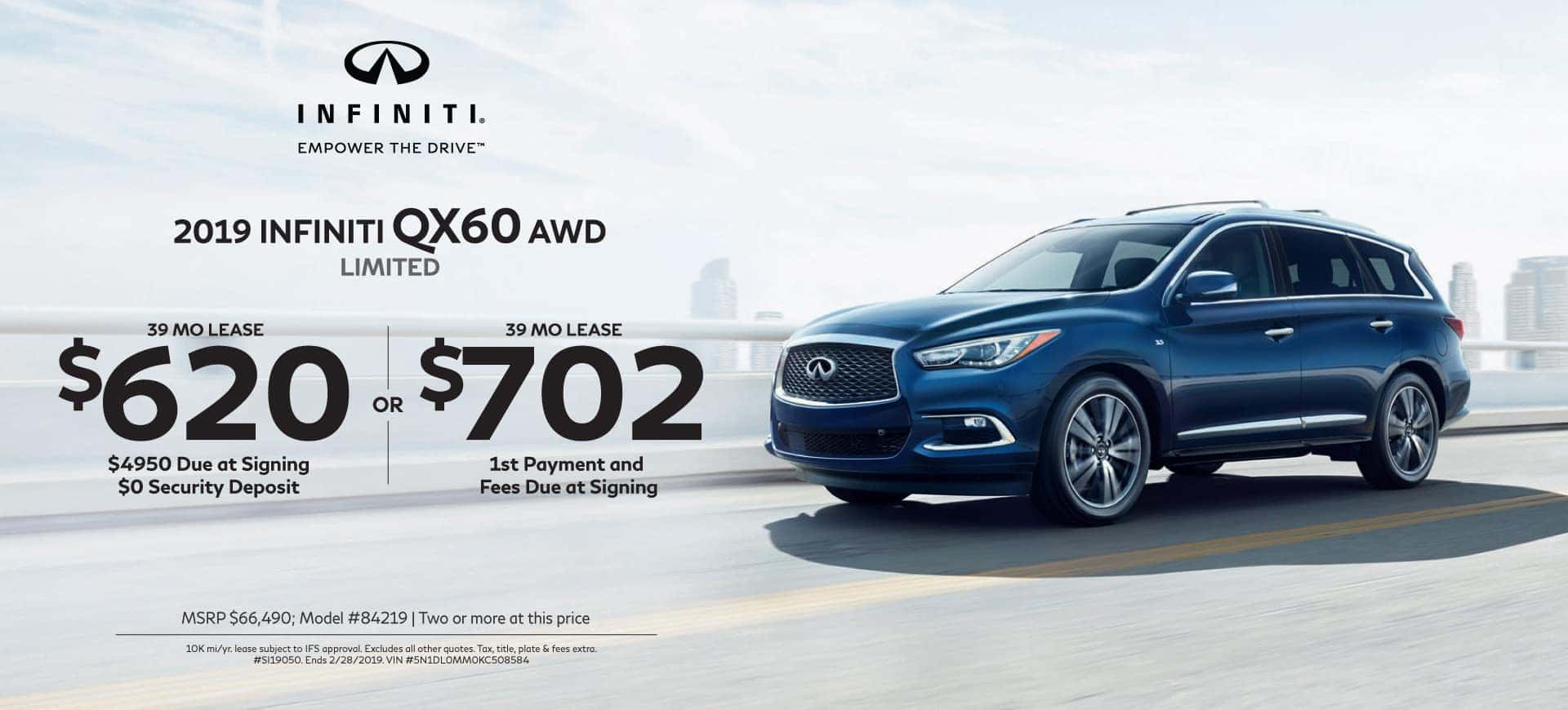 2019 INFINITI Specials QX60 3.5 AWD