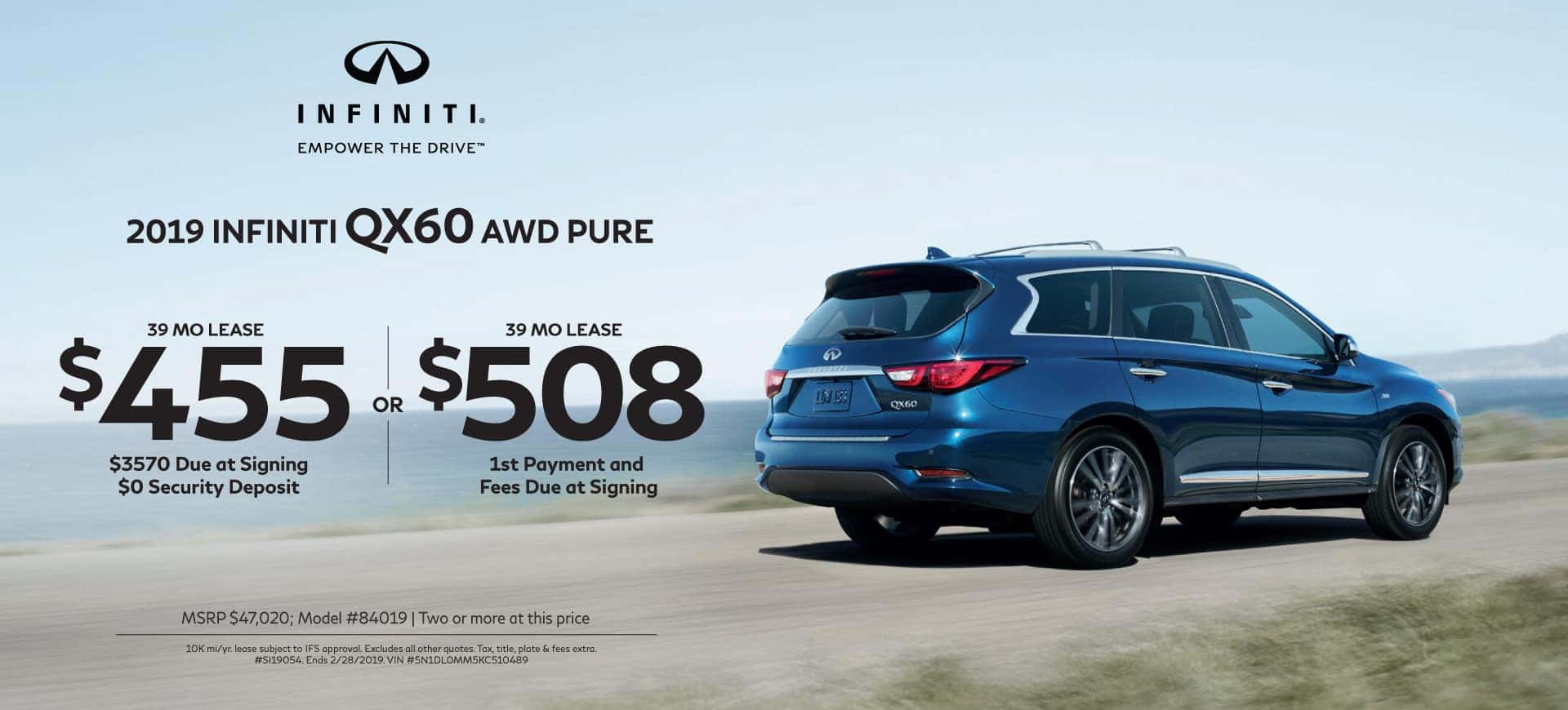2019 INFINITI Specials QX60 3.5 AWD