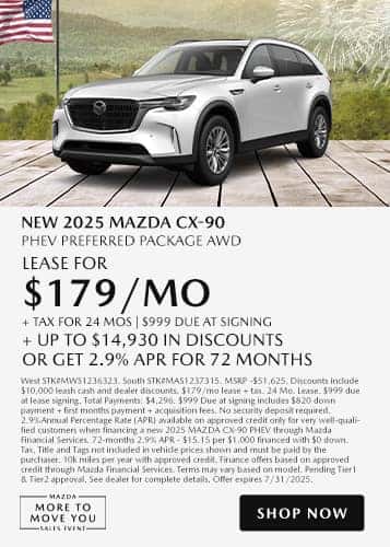 New 2025 Mazda CX-90 PHEV Preferred Package AWD