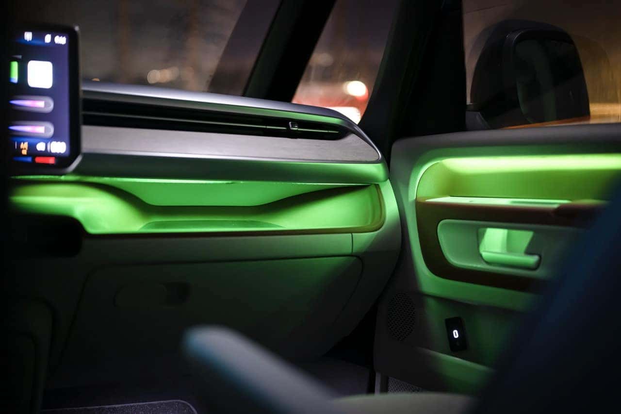 2025 Volkswagen ID Buzz green interior ambient lighting