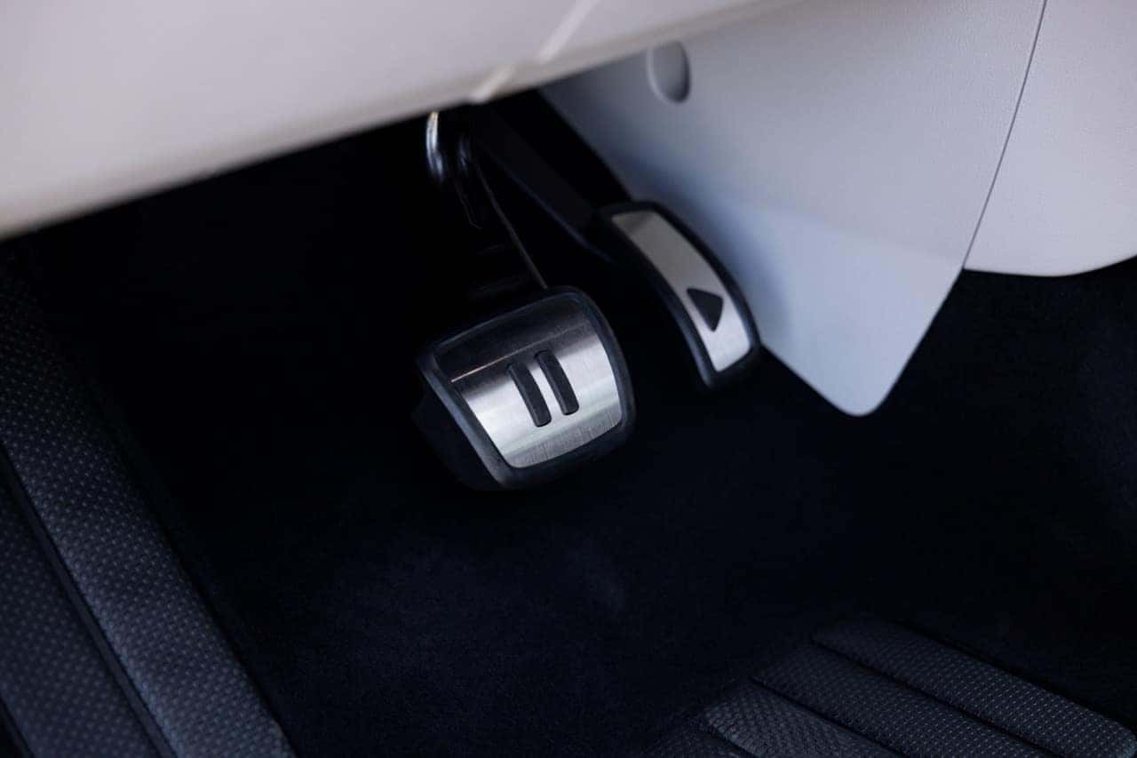 2025 Volkswagen ID Buzz play and pause symbols on the pedals