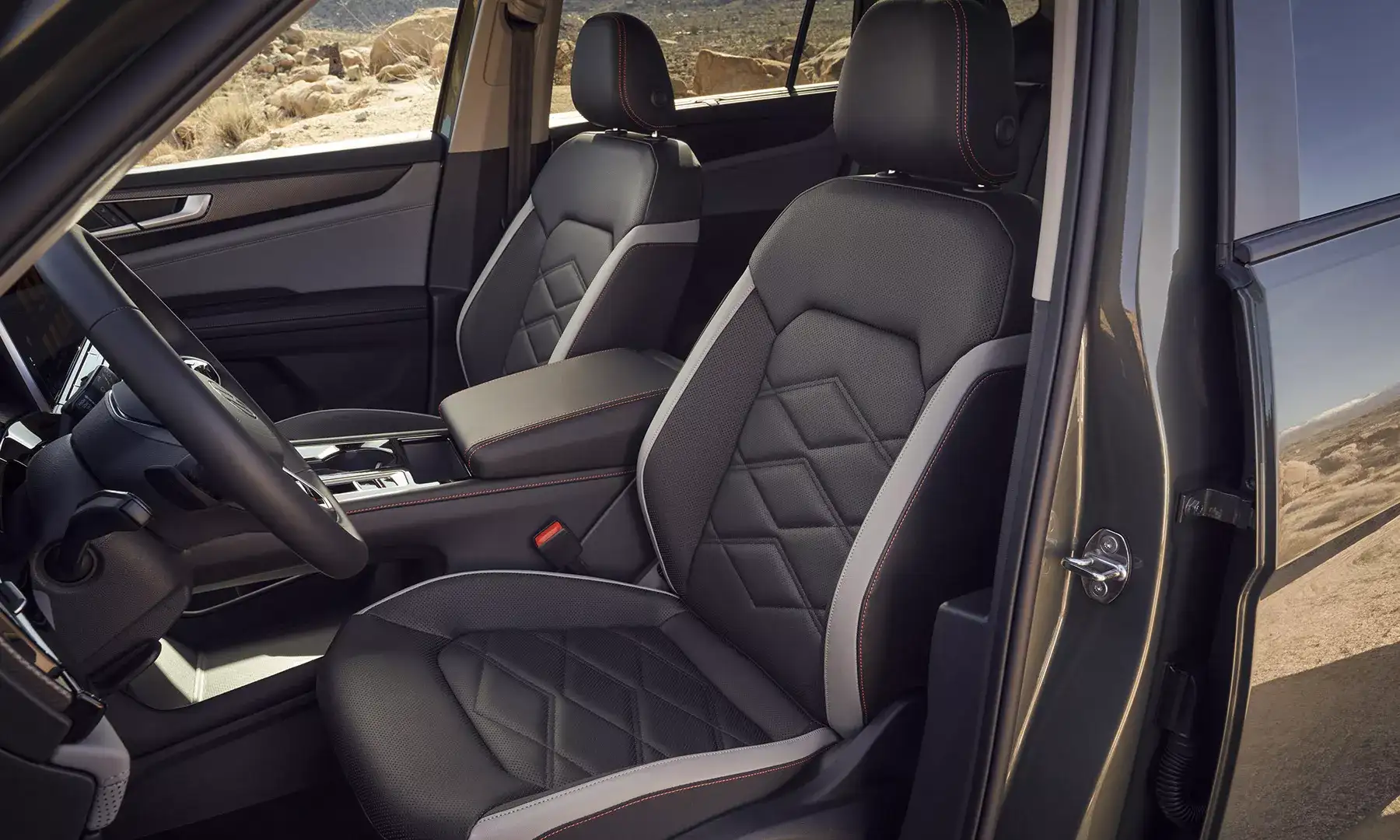 2026 Volkswagen Atlas Peak Edition interior view of the front drivers seat