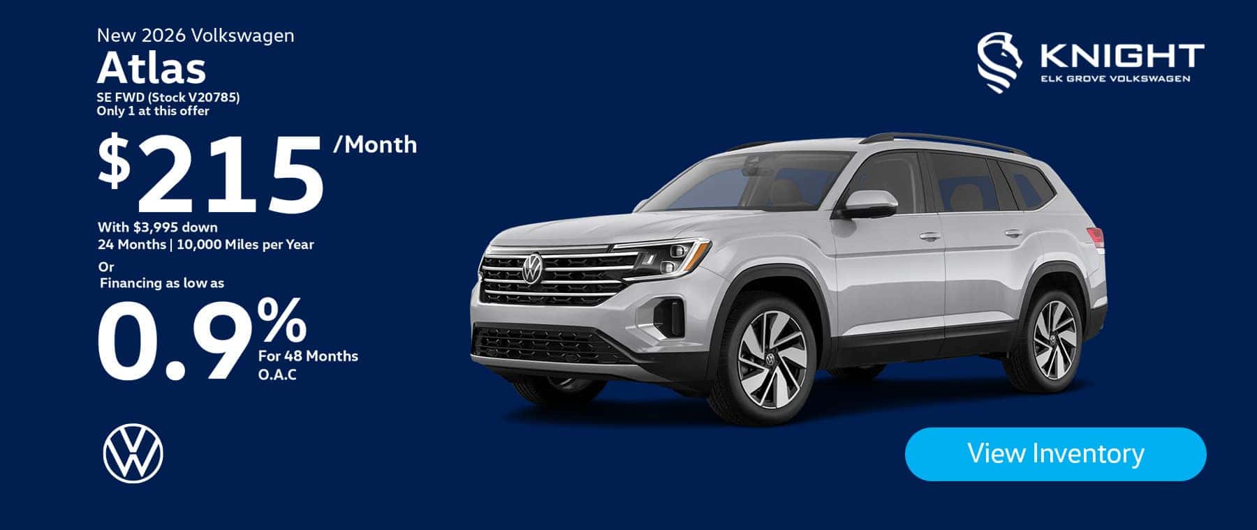 2026 VW ATLAS SE FWD (STOCK V20785)