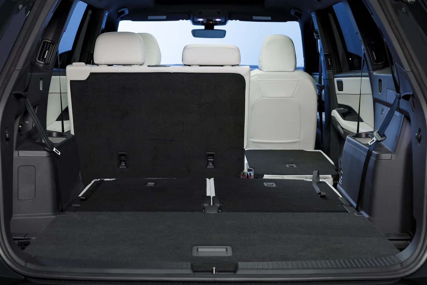 2027 Volkswagen Atlas spacious cargo area with third-row seats folded