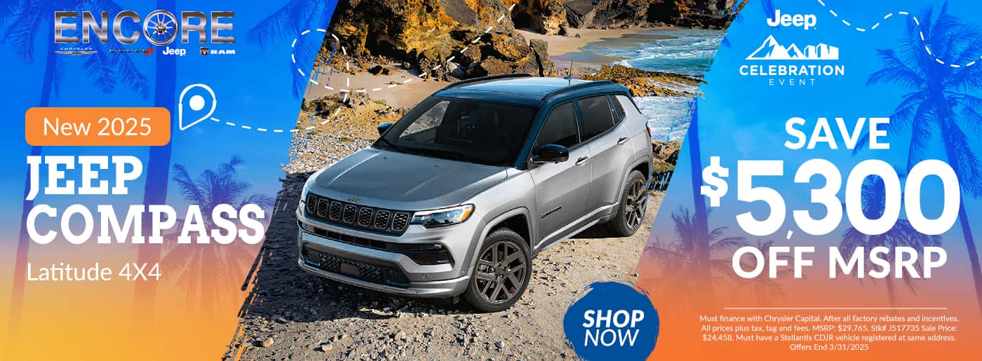 2025 Jeep Compass Latitude 4X4 Stk# J517735 $5,300 Off MSRP