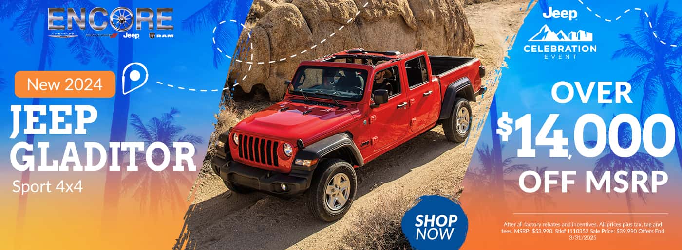 2024 Jeep Gladiator Sport 4x4 Stk# J110352 Over $14,000 Off MSRP