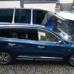 2019 INFINITI QX50 with roof rails and crossbars