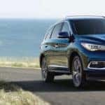 2019 INFINITI QX60 in blue by the seaside