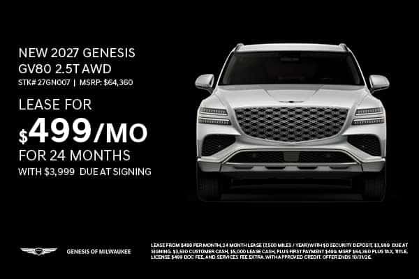 Save on a New 2027 Genesis GV80 2.5T AWD!