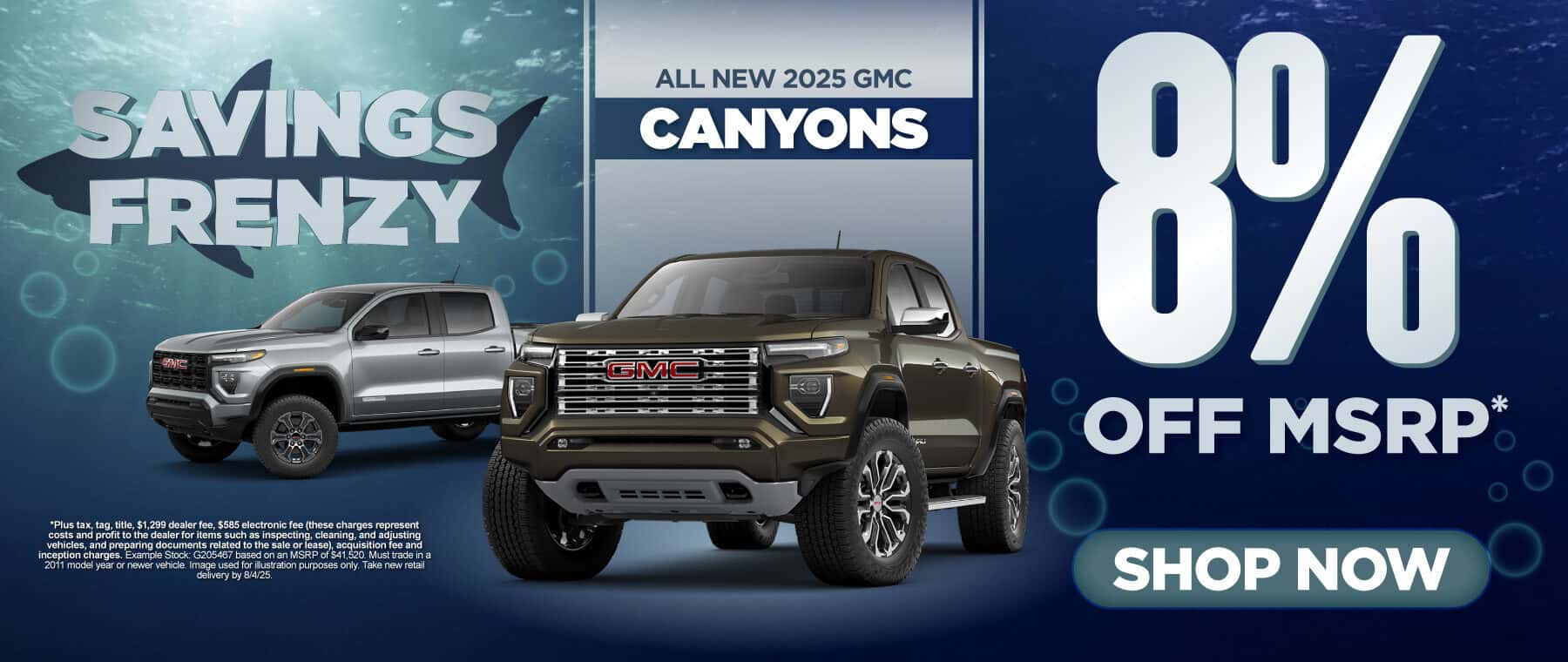 All New 2025 GMC Canyons - 8% off MSRP - Shop Now