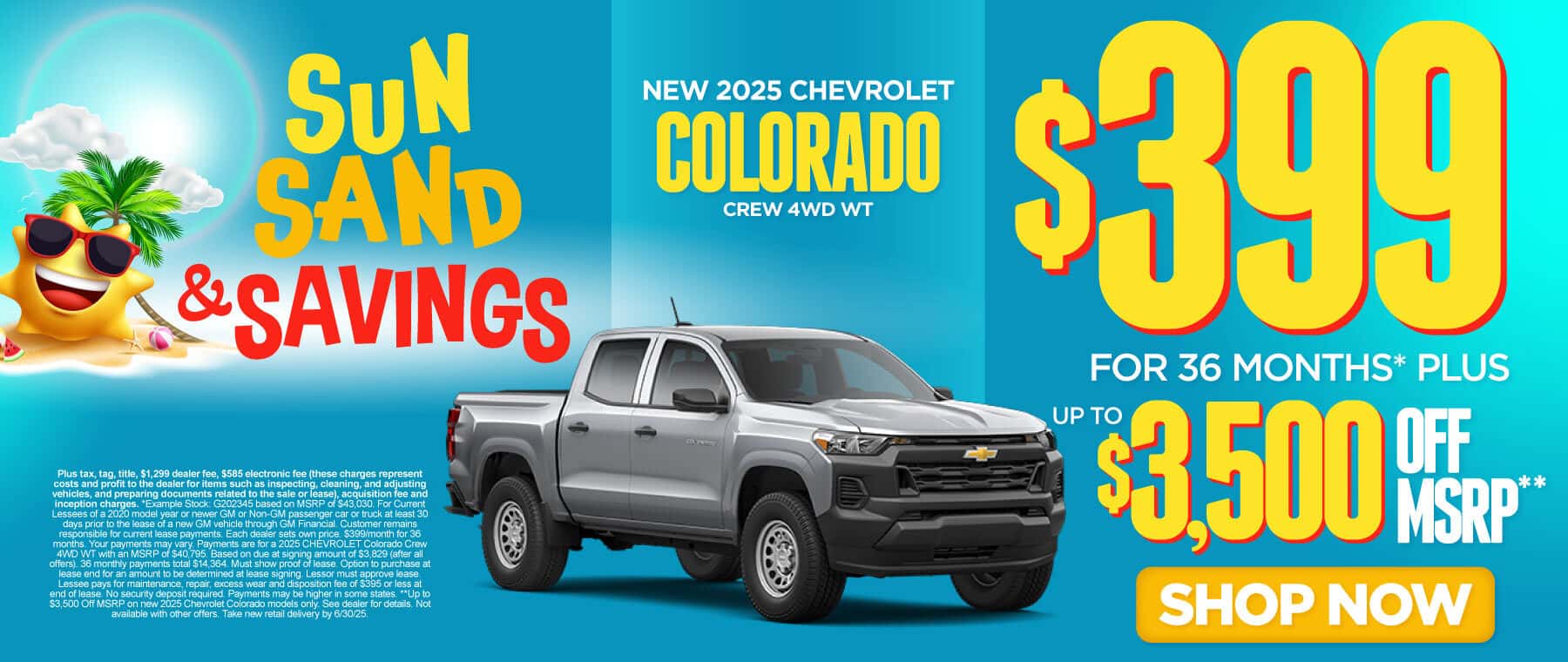 2025 Chevrolet Colorado - $399 for 36 months - Shop Now
