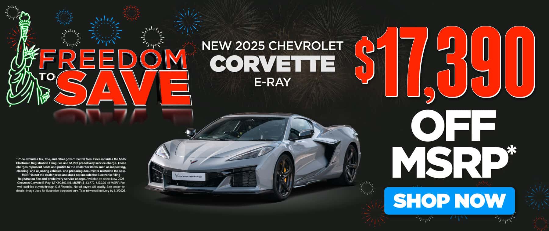 New 2025 Chevrolet Corvette E-Ray $17,390 OFF MSRP*