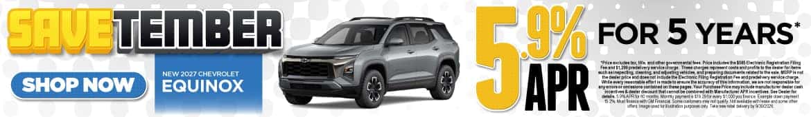 New 2027 Chevrolet Equinox 5.9% APR for 5 YEARS*