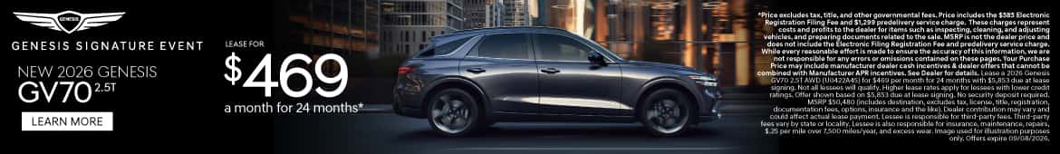 New 2026 Genesis GV70 2.5T