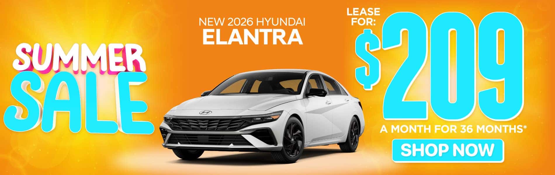 New 2026 Hyundai Elantra $209 a month for 36 months*