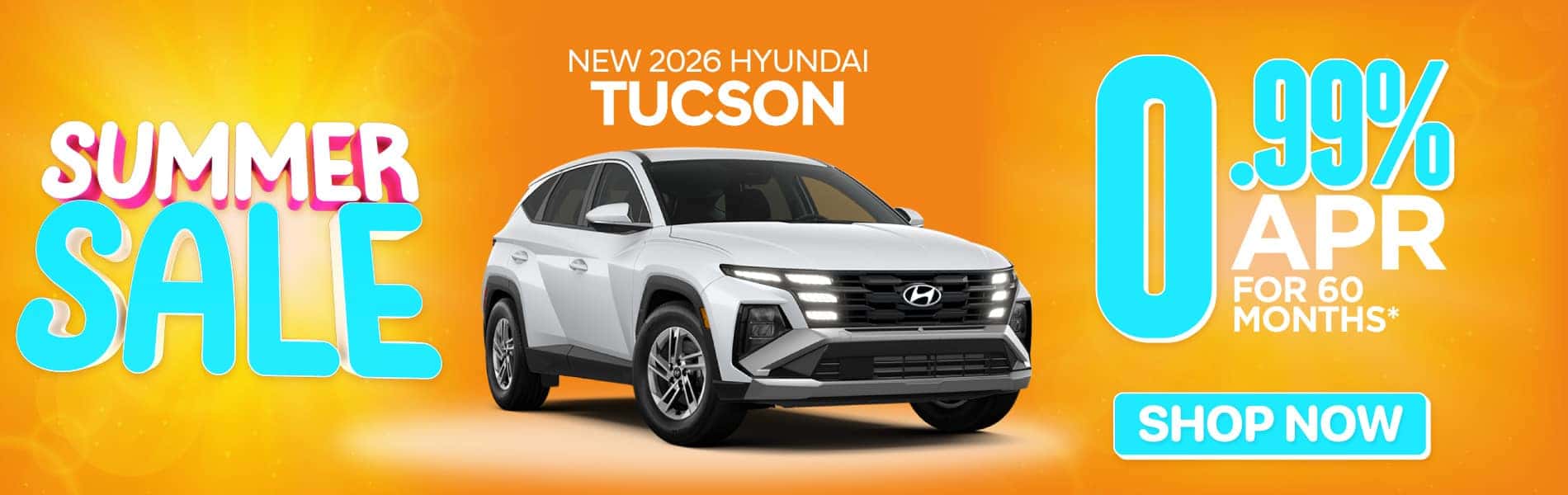New 2026 Hyundai Tucson 0.99% APR for 60 months*