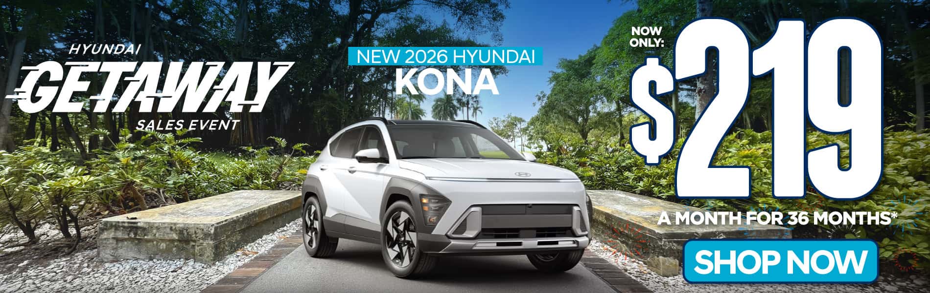 New 2026 Hyundai Kona $219 a month for 36 months*