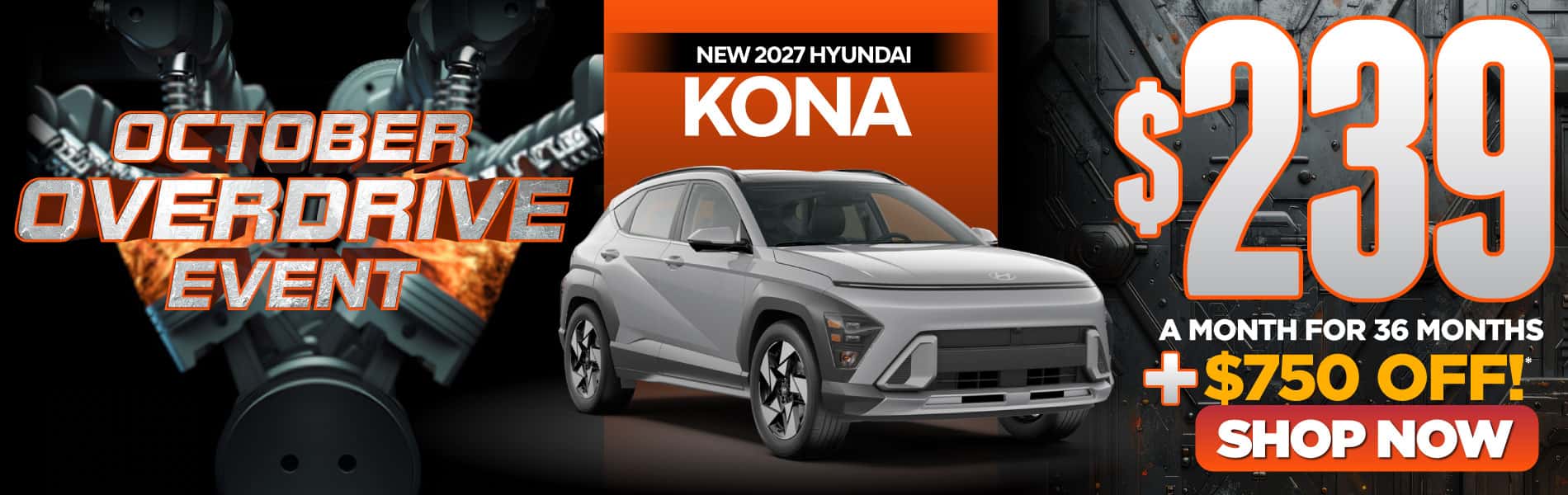 New 2027 Hyundai Kona "$239 a month for 36 months PLUS $750 Off*"