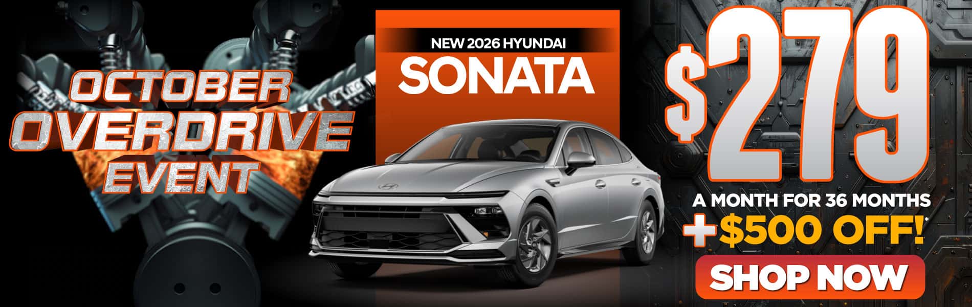 New 2026 Hyundai Sonata "$279 a month for 36 months PLUS $500 Off*"