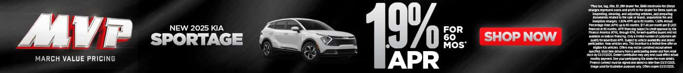 2025 Kia Sportage 1.90% APR for 60 Months*